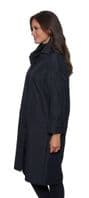 Ladies Black Full Length Lightweight Rain Coat db1488